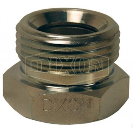 Dixon Ground Joint Female Spud, 1-31/64-8 x 1/2 in, Course Nut x NPT, Steel, Domestic GJ65